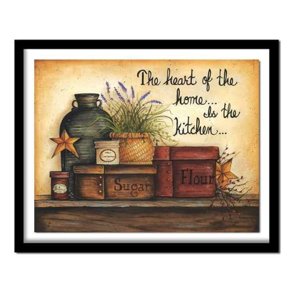 The heart of the home is the kitchen saying diamond painting kit