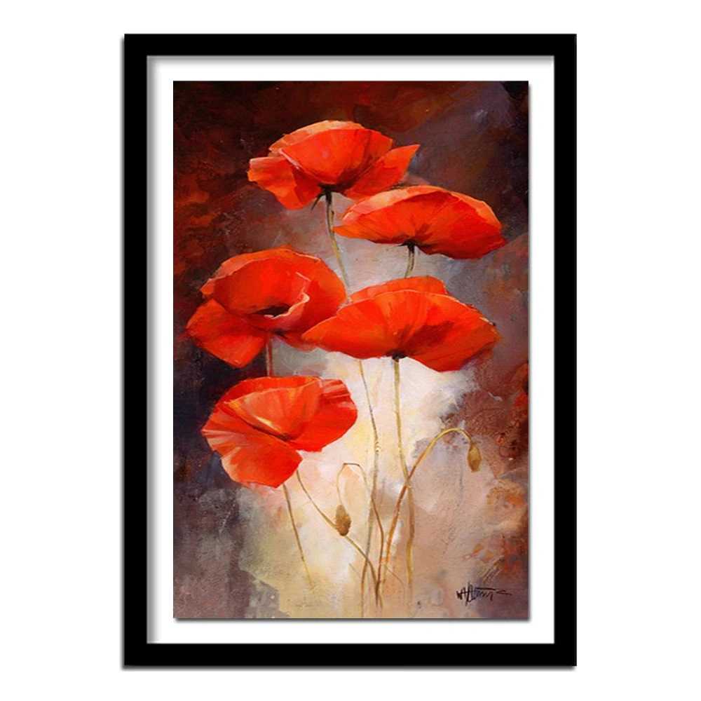 Red Poppies - Anzac Memorial - Beginners Diamond Painting Kits