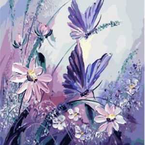 Purple Garden Butterflies Diamond Painting Kits