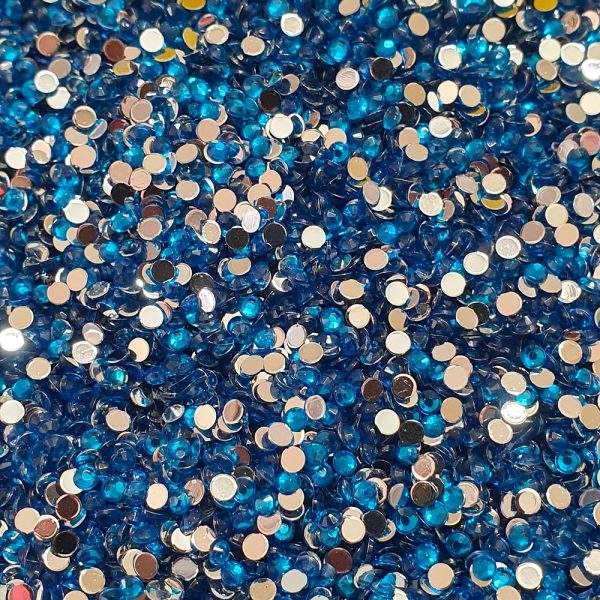 Round Crystal 3843 Electric Blue